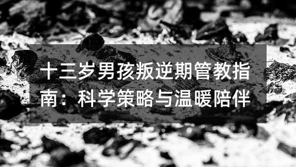 十三岁男孩叛逆期管教指南：科学策略与温暖陪伴