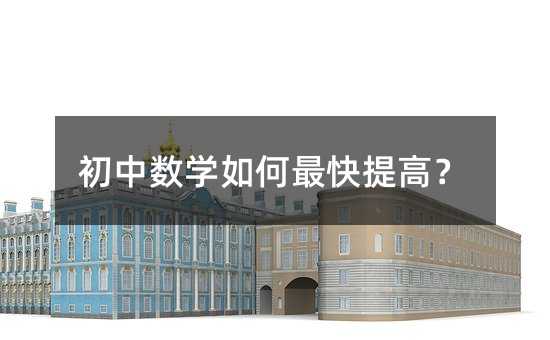 初中数学如何最快提高?