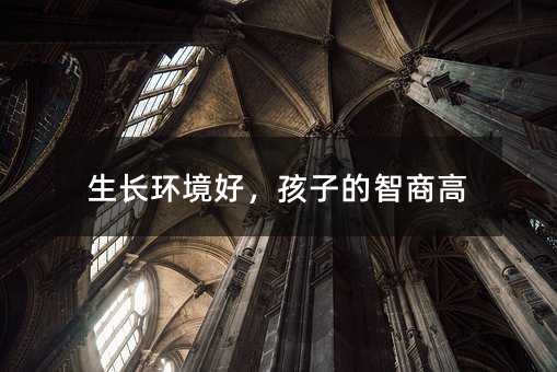生长环境好,孩子的智商高