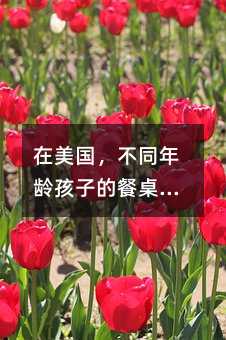 在美国,不同年龄孩子的餐桌礼仪