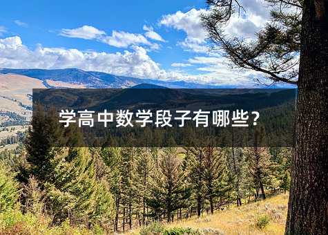 学高中数学段子有哪些?