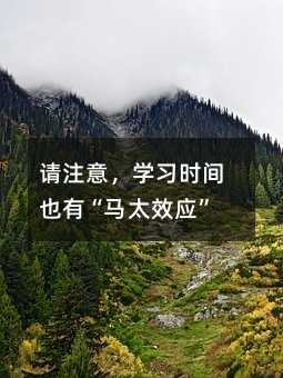 请注意,学习时间也有“马太效应”