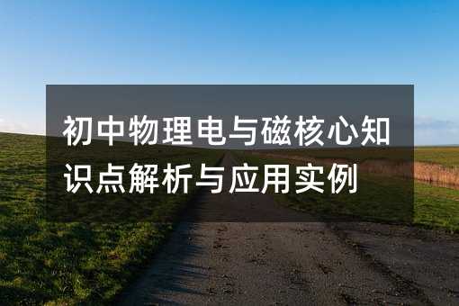 初中物理电与磁核心知识点解析与应用实例