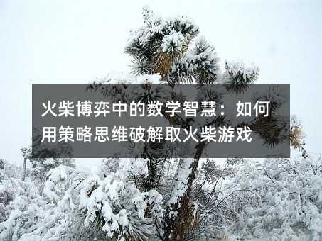 火柴博弈中的数学智慧:如何用策略思维破解取火柴游戏