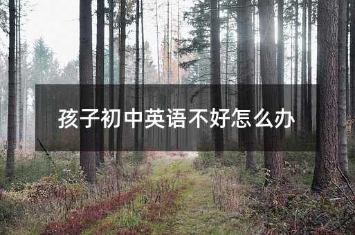 孩子初中英语不好怎么办