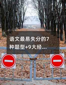 语文最易失分的7种题型+9大经典问题