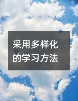 采用多样化的学习方法