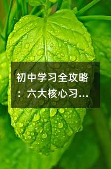 初中学习全攻略:六大核心习惯+科学方法论,助孩子稳居年级前列
