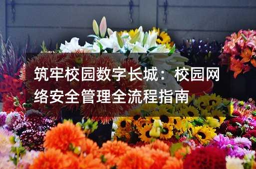 筑牢校园数字长城:校园网络安全管理全流程指南