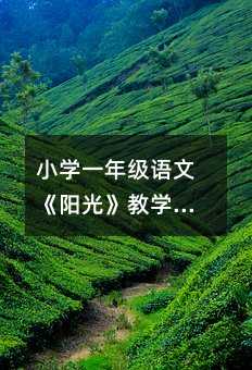 级语文《阳光》教学指南：让学习充满童趣与温暖