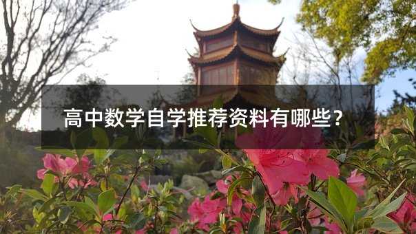 高中数学自学推荐资料有哪些?