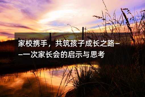家校携手,共筑孩子成长之路——一次家长会的启示与思考
