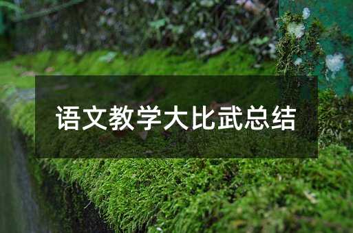 语文教学大比武总结