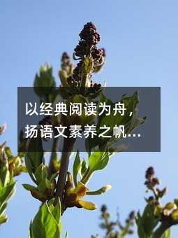 以经典阅读为舟,扬语文素养之帆——小学生语文素养培养的魔法密钥