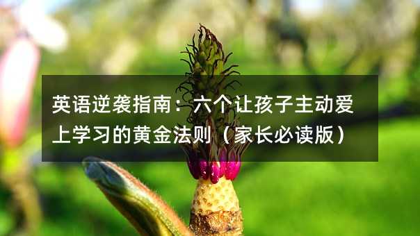 英语逆袭指南:六个让孩子主动爱上学习的黄金法则(家长必读版)