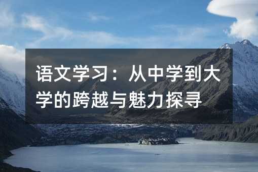 语文学习:从中学到大学的跨越与魅力探寻