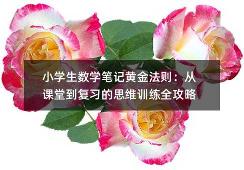小学生数学笔记黄金法则:从课堂到复习的思维训练全攻略