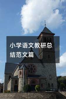 小学语文教研总结范文篇