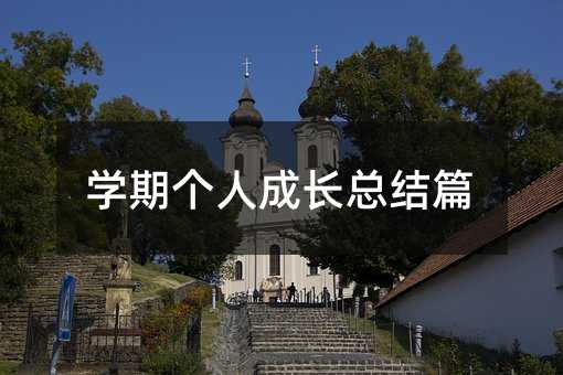 学期个人成长总结篇