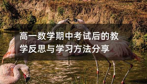 高一数学期中考试后的教学反思与学习方法分享