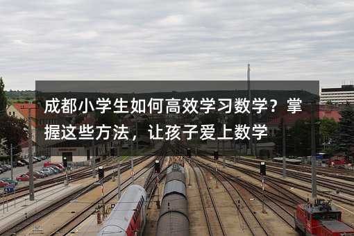 成都小学生如何高效学习数学?掌握这些方法,让孩子爱上数学