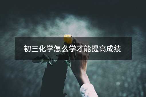 初三化学怎么学才能提高成绩