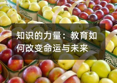 知识的力量:教育如何改变命运与未来