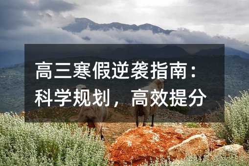 高三寒假逆袭指南:科学规划,高效提分