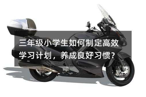 三年级小学生如何制定高效学习计划,养成良好习惯?