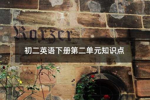 初二英语下册第二单元知识点
