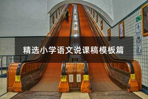 精选小学语文说课稿模板篇