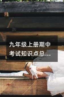 九年级上册期中考试知识点总结(语文 数学 英语 物理 化学 历史)