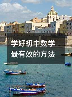 学好初中数学最有效的方法