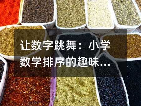 让数字跳舞:小学数学排序的趣味探索