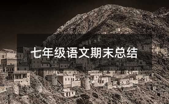 七年级语文期末总结