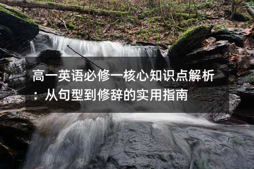高一英语必修一核心知识点解析:从句型到修辞的实用指南