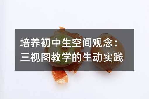 培养初中生空间观念:三视图教学的生动实践