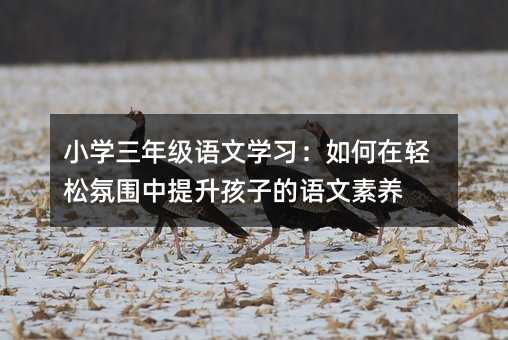 小学三年级语文学习:如何在轻松氛围中提升孩子的语文素养