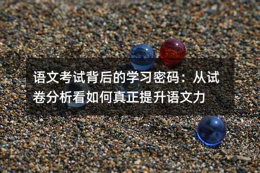 语文考试背后的学习密码:从试卷分析看如何真正提升语文力