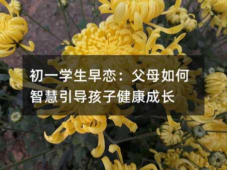初一学生早恋:父母如何智慧引导孩子健康成长