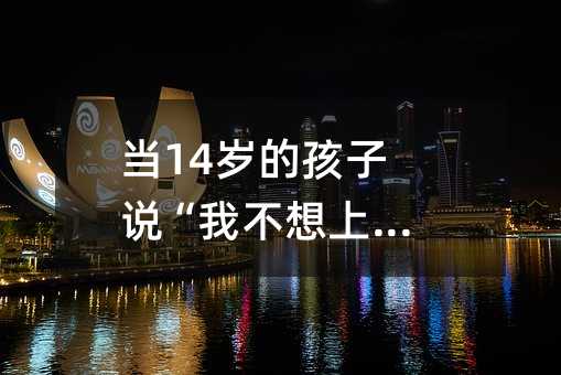 当14岁的孩子说“我不想上学了”