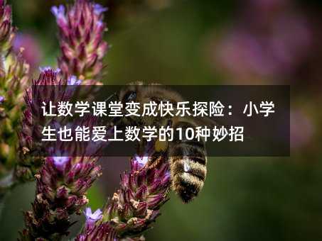 让数学课堂变成快乐探险:小学生也能爱上数学的10种妙招