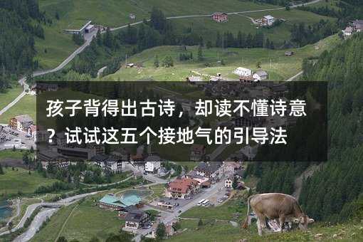 孩子背得出古诗,却读不懂诗意?试试这五个接地气的引导法