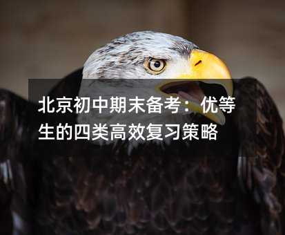 北京初中期末备考:优等生的四类高效复习策略