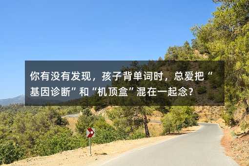 你有没有发现,孩子背单词时,总爱把“基因诊断”和“机顶盒”混在一起念?