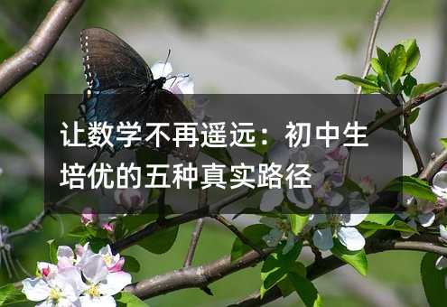 让数学不再遥远:初中生培优的五种真实路径
