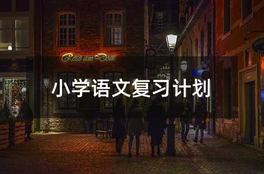 小学语文复习计划