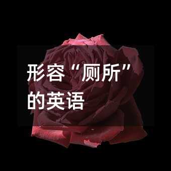 形容“厕所”的英语