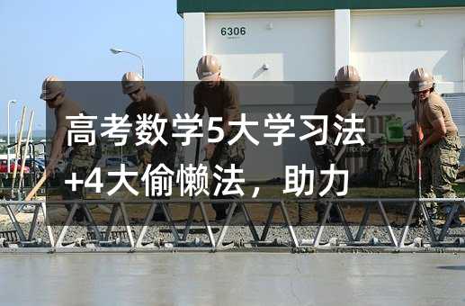 高考数学5大学习法+4大偷懒法,助力!