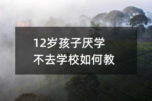 12岁孩子厌学不去学校如何教育